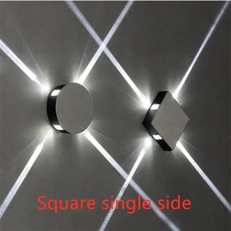 Modern square and round LED aluminium wall light with contemporary Chinese style design