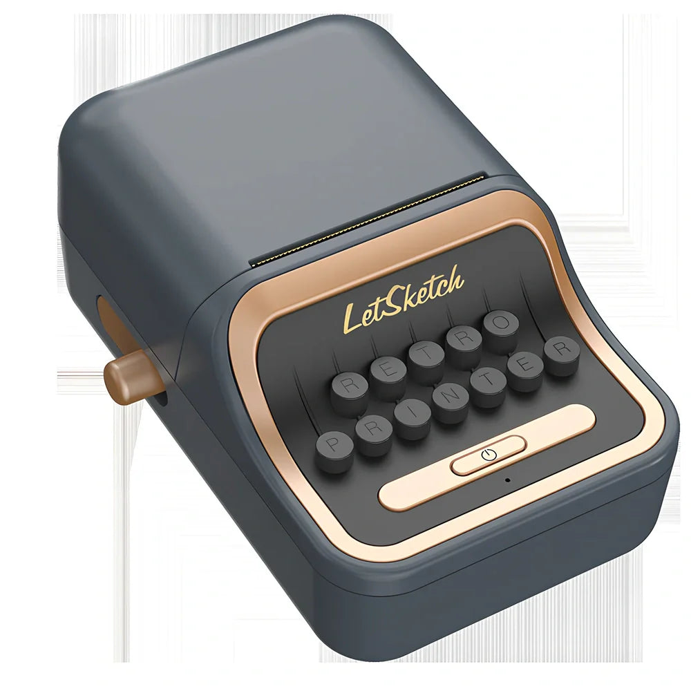 Portable white thermal Bluetooth printer with 40x30mm label roll inserted, dimensions 135x92x60mm