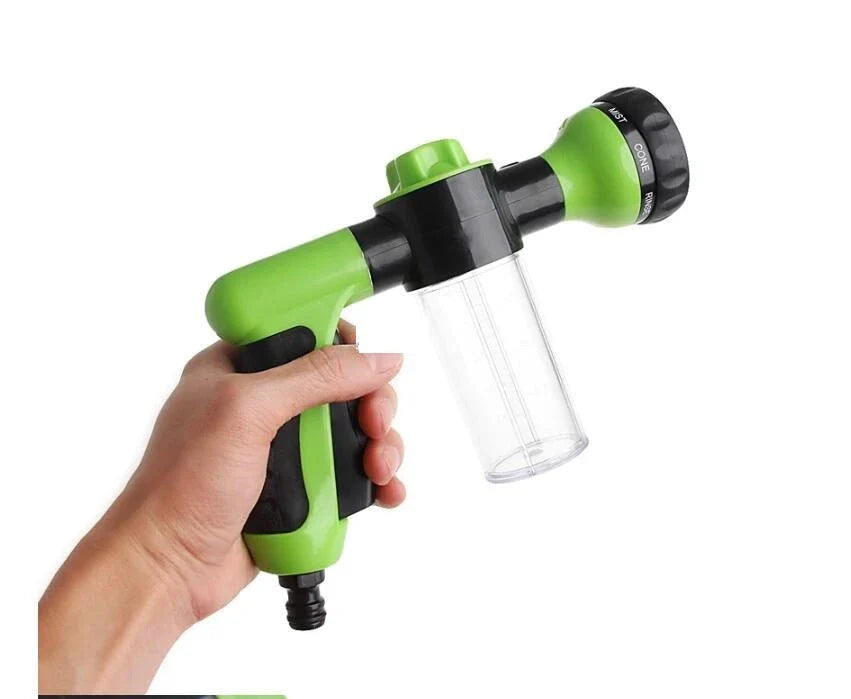 Premium high-pressure water gun with 8-in-1 adjustable nozzle for versatile household and automotive cleaning