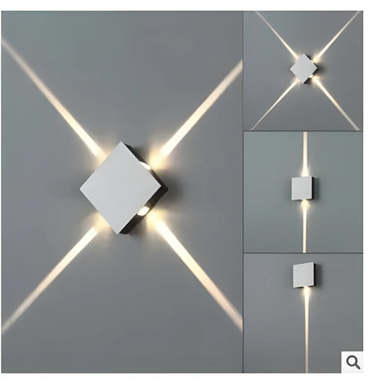 Modern square and round LED aluminium wall light with contemporary Chinese style design