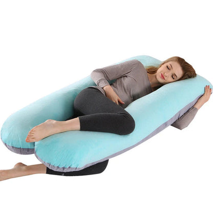 Comfort U-Shape Pregnancy Pillow with removable pure cotton cover for expectant mothers