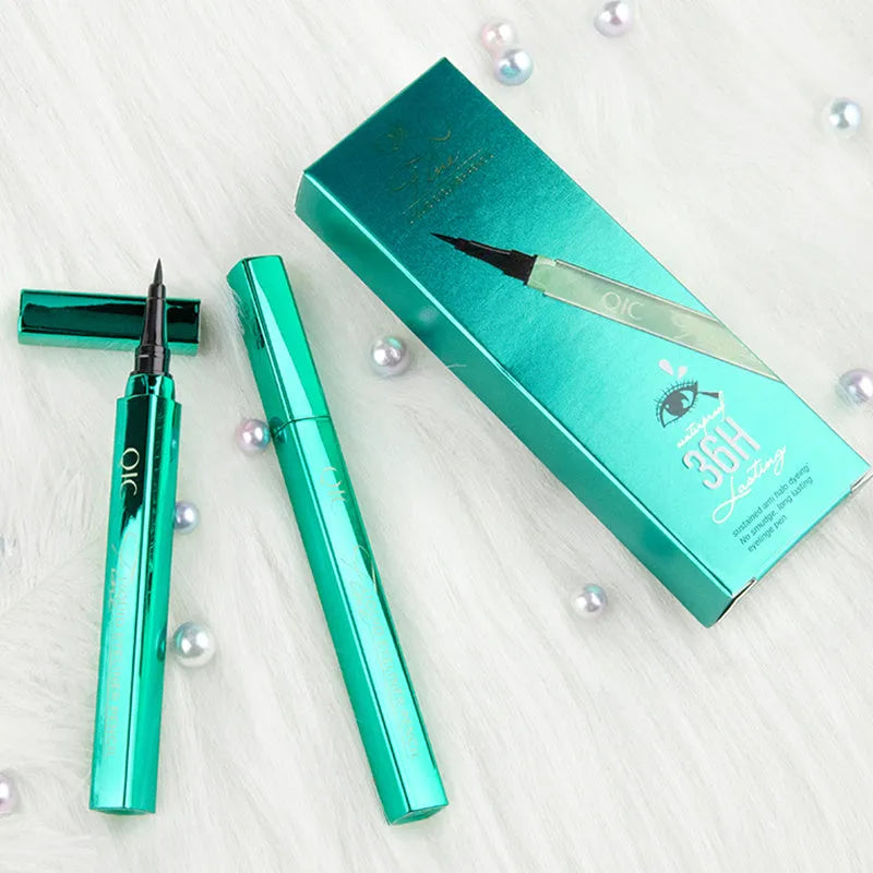 Beginners eye liner in jade green, 1g, with long-lasting makeup effect and warm water removable formula