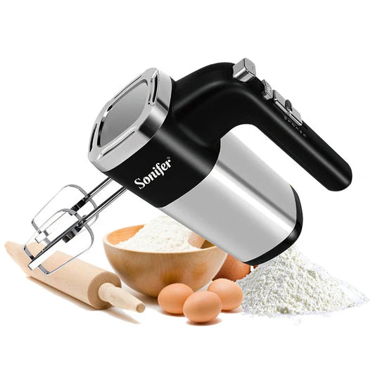 500W Electric Hand Mixer with 5 speed controls and turbo function for kitchen use