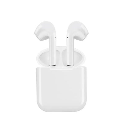Black wireless neck-mounted sports headphones with magnetic earpieces and charging case