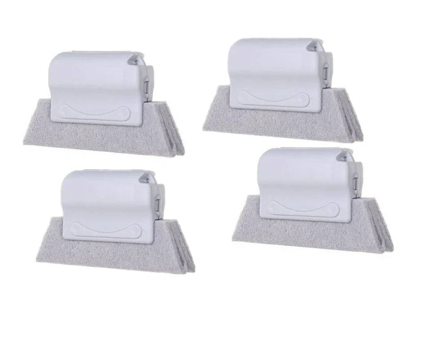 Creative Window Groove Cleaning Gap Brush Slot Cleaner with PP handle in beige, light grey, and blue