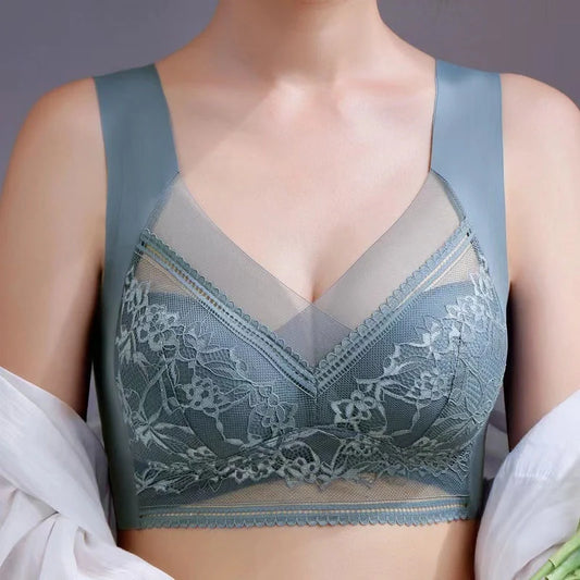 Ladies' Summer Ice Silk Seamless Bras in various colors and sizes
