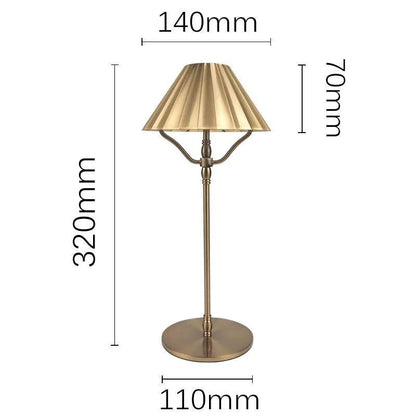 Gold alloy desk lamp with touch control and Type-C charging port