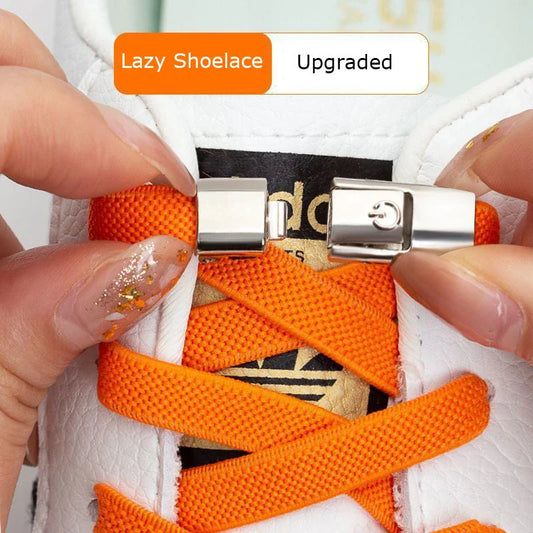 No-Tie Slip-On Sneaker Shoelaces in a variety of colors, including white, blue, pink, and more.