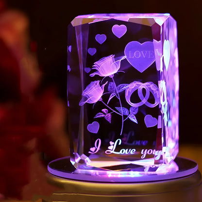 Small colourful MP4 Bluetooth LED crystal light night lamp in gift box