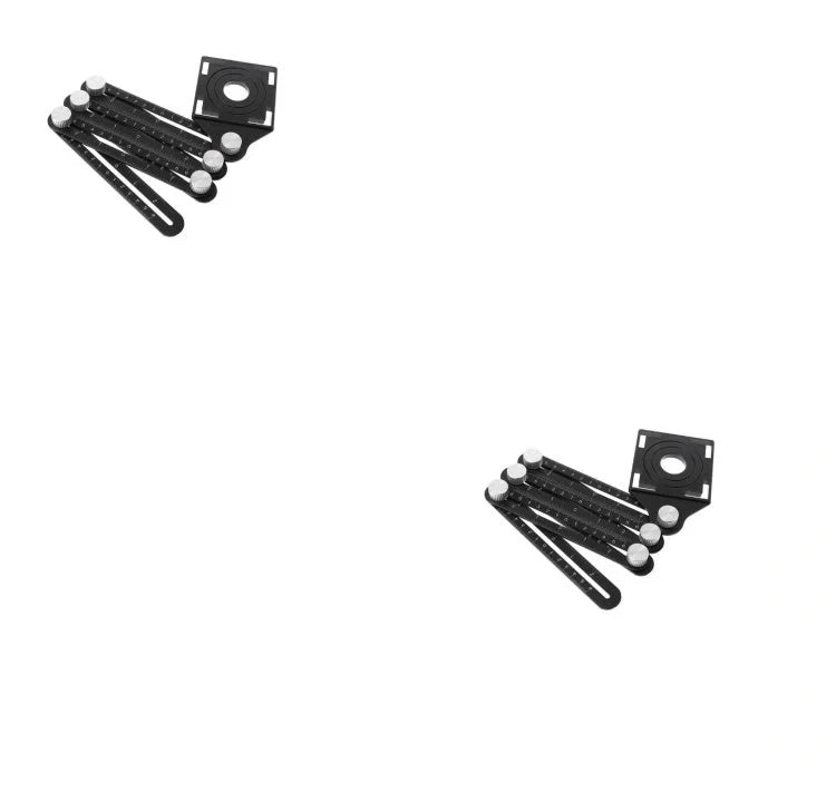 Aluminium alloy six-fold multi-angle measuring ruler for precise tile and flooring layouts
