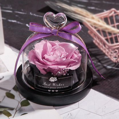 Enchanting Eternal Rose Flower Decor with Mesmerizing LED Lighting