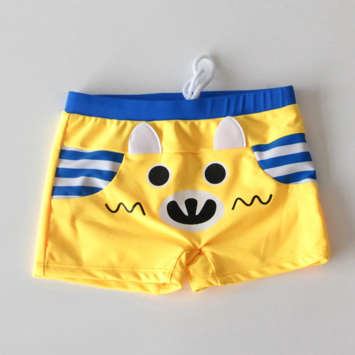 Boys' boxer swimming trunks in polyester, sizes 100-120, colours Black Royal Blue Water Blue Yellow