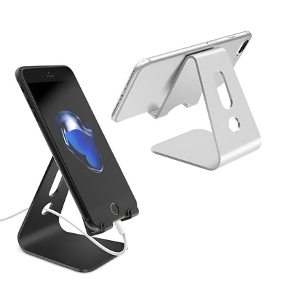 Aluminium phone and tablet stand in Black, Red, Rose Gold and Silver colour options