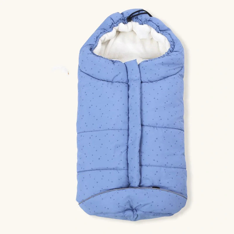 Winter windproof baby sleeping bag in various colours, perfect for strollers and wheelchairs