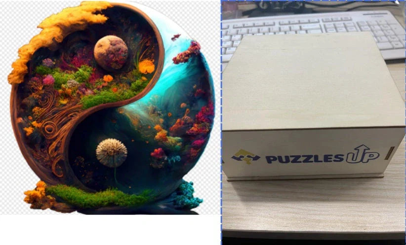Animal Puzzle Set in A3 size with wooden storage box, vibrant animal designs for educational fun