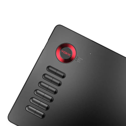 VEIKK A15 graphic drawing tablet with passive pen and pen pocket, 10x6 inch detection area, black colour.