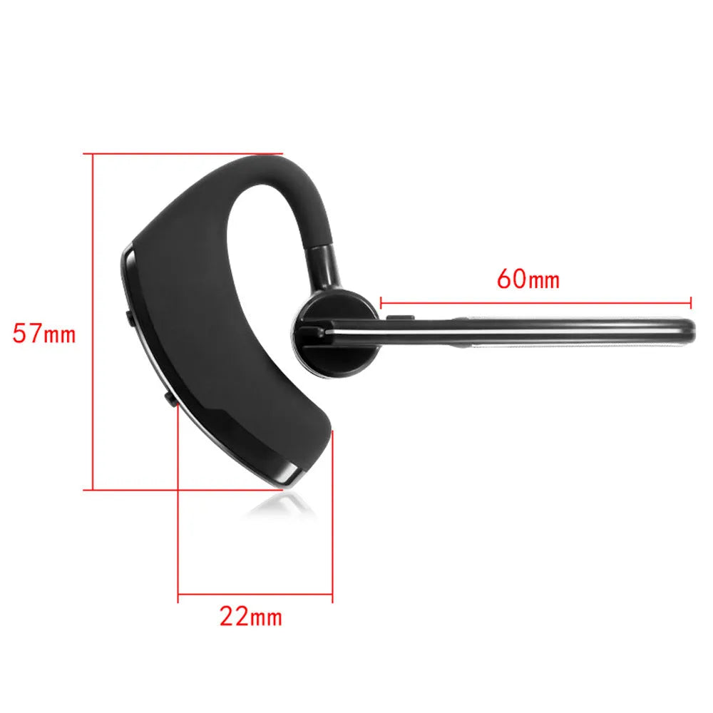 V9 wireless Bluetooth headset with earbud and charging cable