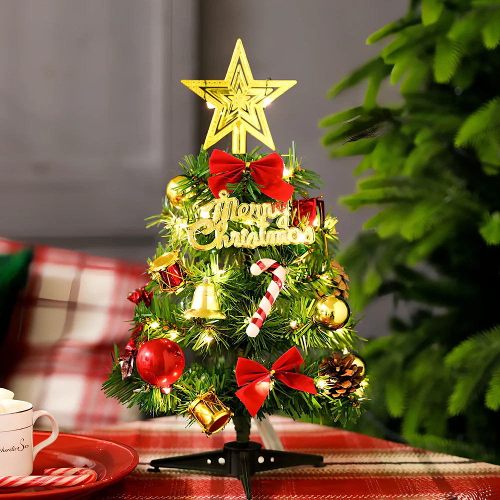 30cm PVC mini Christmas tree with 180g weight for compact holiday decorating