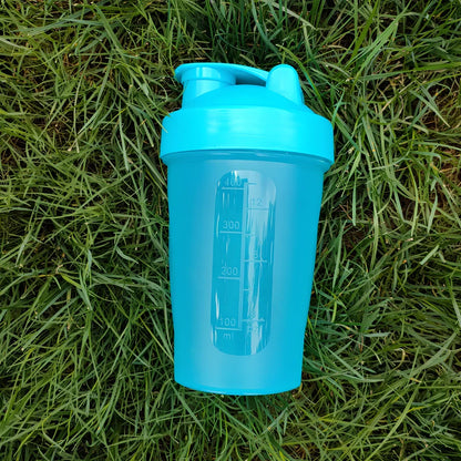 400ml sport shaker bottle with screw cap and stainless steel mixing ball inside