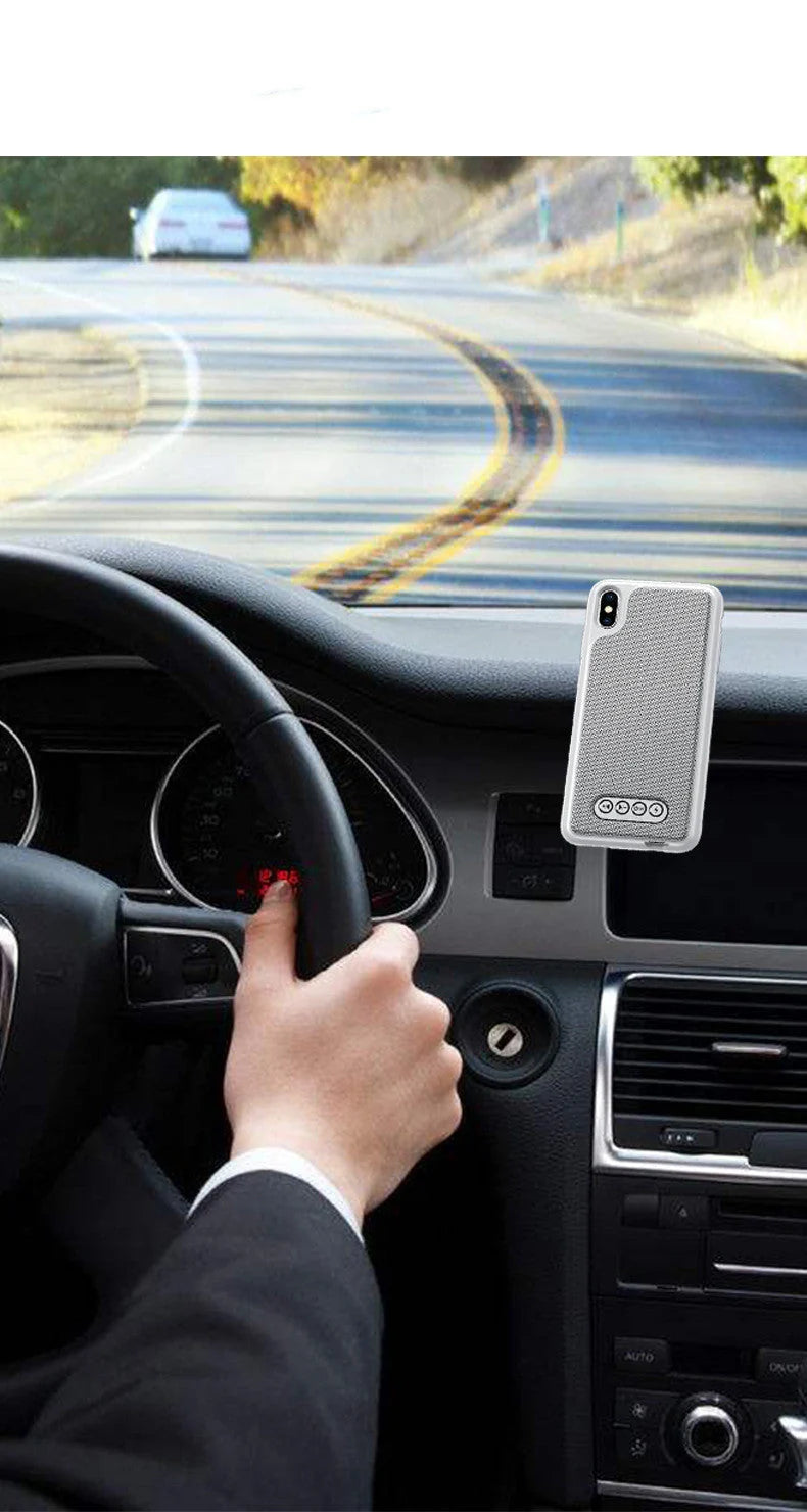 3-in-1 Bluetooth Speaker Phone Case for Apple iPhone with HD microphone and charging clip