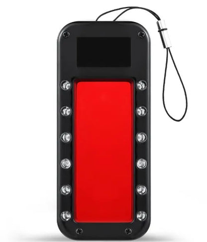 Handheld red laser reverse camera detector for scanning hidden lenses up to 8 metres away.