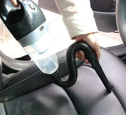 12V 120W Portable Handheld Car Vacuum Cleaner in orange, black, and blue