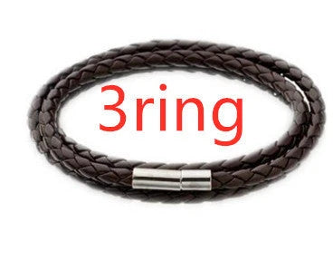 A personalized leather bracelet with engraved beads, a thoughtful gift for men