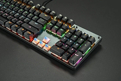 Mechanical Keyboard with Green Shaft and 87 Non-Punch Keys in various colors
