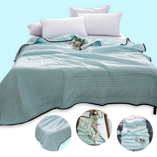 Premium all-season cooling comforter with soft, breathable fabric and plush fill for comfortable sleep