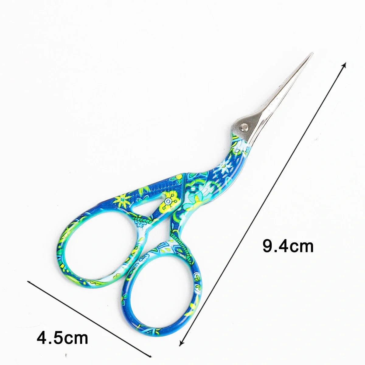 Elegant crane-shaped embroidery scissors crafted from premium stainless steel for precise, effortless cutting