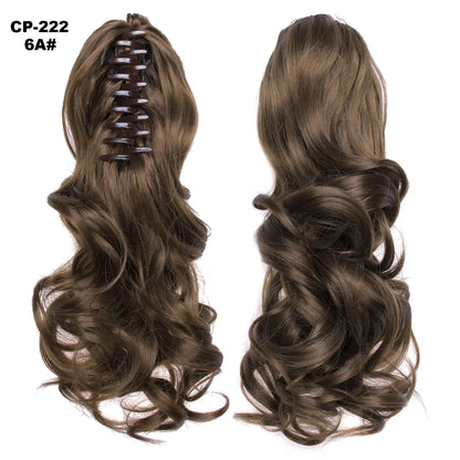 Stylish ponytail hair extension with natural-looking waves for a glamorous hairstyle