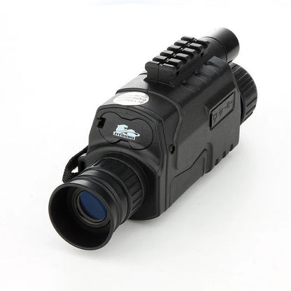 Black infrared monocular digital night vision 5x40mm with 500m range and 200x86x56mm body