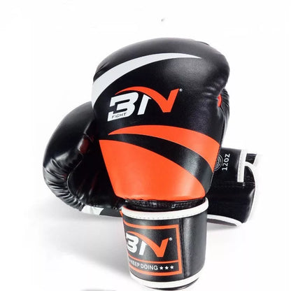 PU Muay Thai boxing gloves in various colours and sizes for training