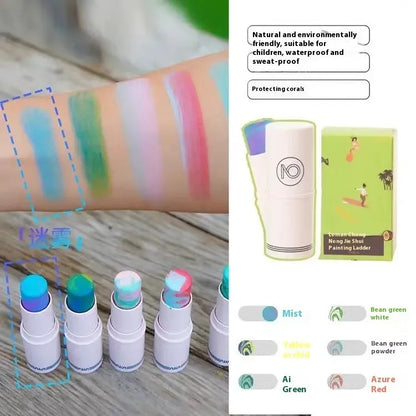 Zinc oxide sunscreen mud for diving and snorkelling in five colour options