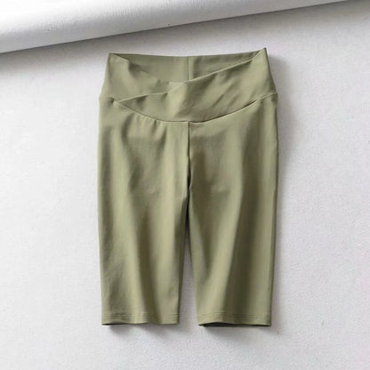 Cotton stretch pleated quick-drying fitness yoga pants in various colors