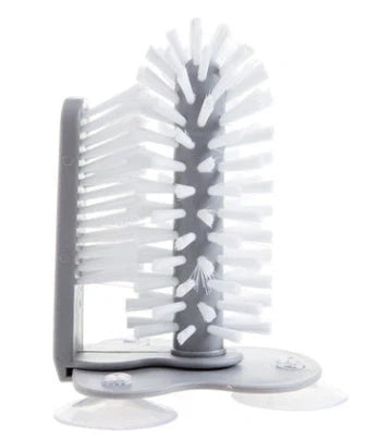 Creative suction wall lazy cup brush for glass and kitchen cleaning with dual-head design