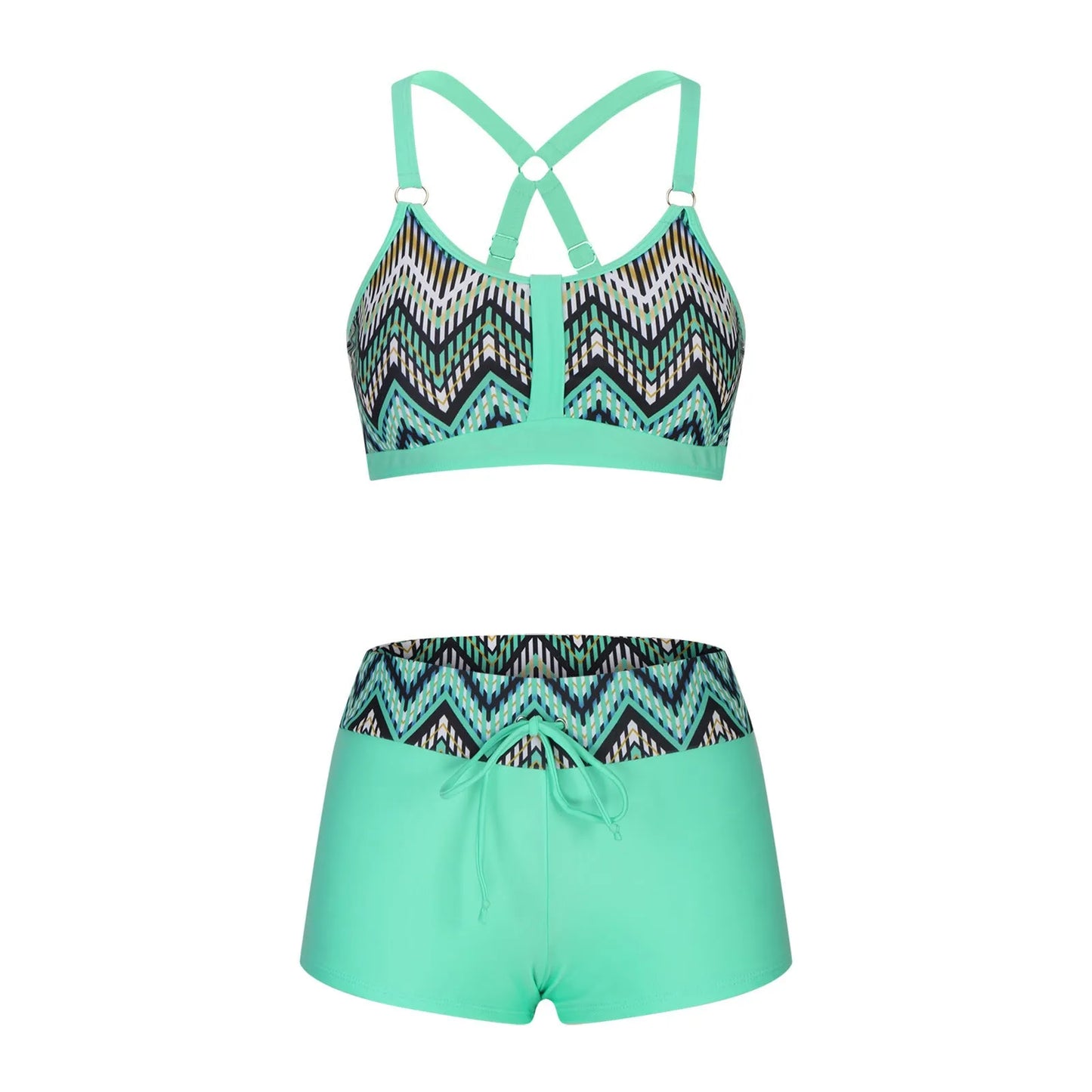 Women's floral print split bikini swimsuit in various colours and sizes