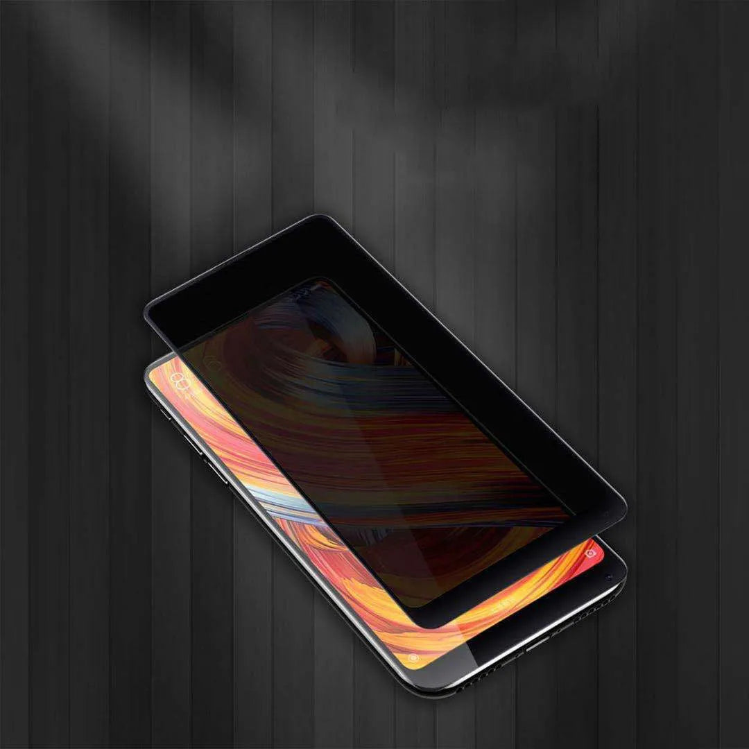 Black ceramic anti-peep privacy screen protector for iPhone with matte finish