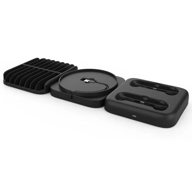 Xbox Series X three-in-one set with main unit base, controller charging station and game disc storage rack in black