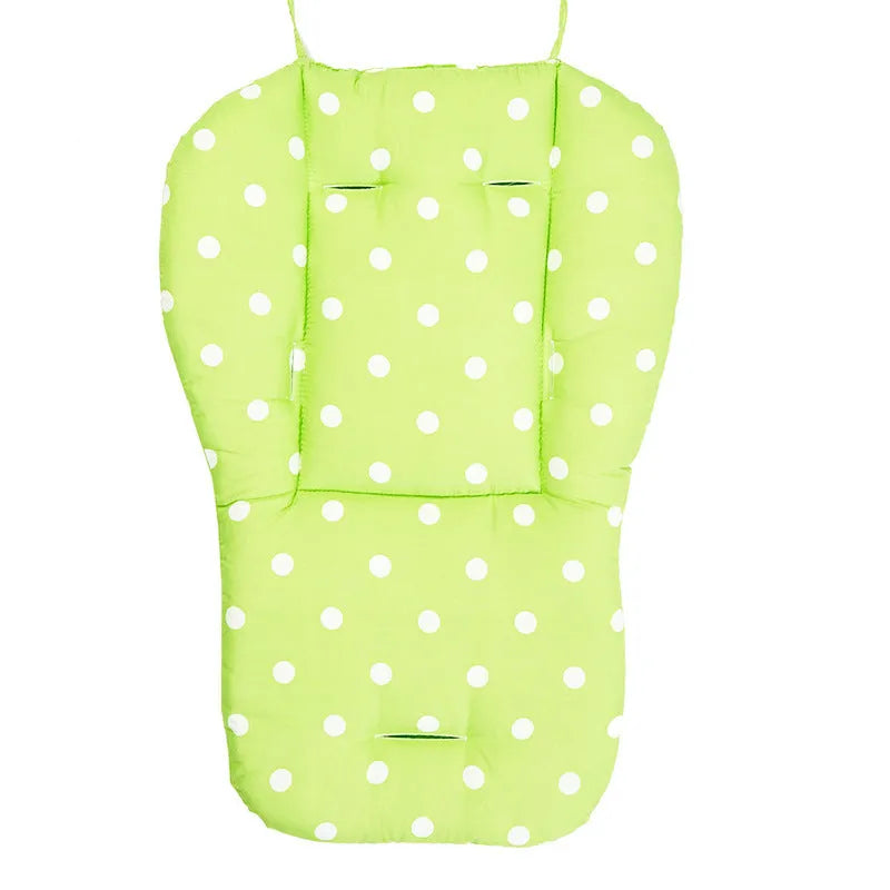 Cotton double-sided baby car mat cushion in five colours on a pram seat