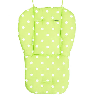 Cotton double-sided baby car mat cushion in five colours on a pram seat