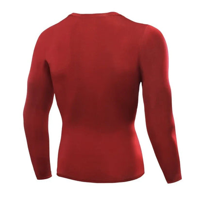 Men's Compression Long Sleeve Workout Tee in various colors and sizes