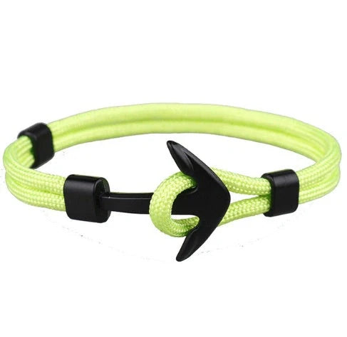 Stylish unisex anchor bracelet with hand strap, perfect for nautical fashion enthusiasts