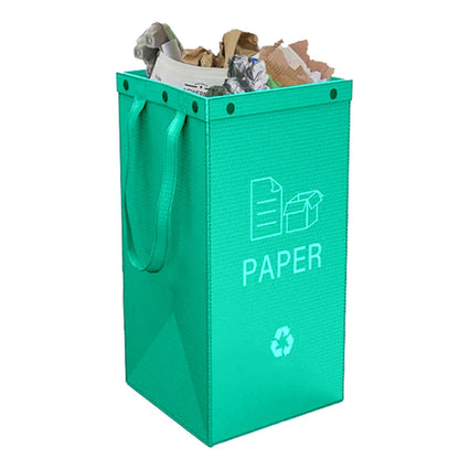 40-litre polypropylene rubbish bag showing 30x50x30cm dimensions and colour options including blue, green, and grey variations