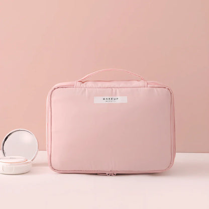 23x16.5x8cm travel cosmetic organiser bag with sponge construction and multiple compartments