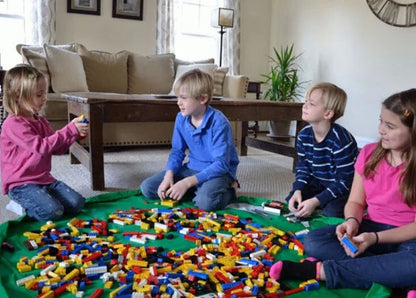 Durable and waterproof toy storage bags in various colors, perfect for travel, picnics, and everyday use.