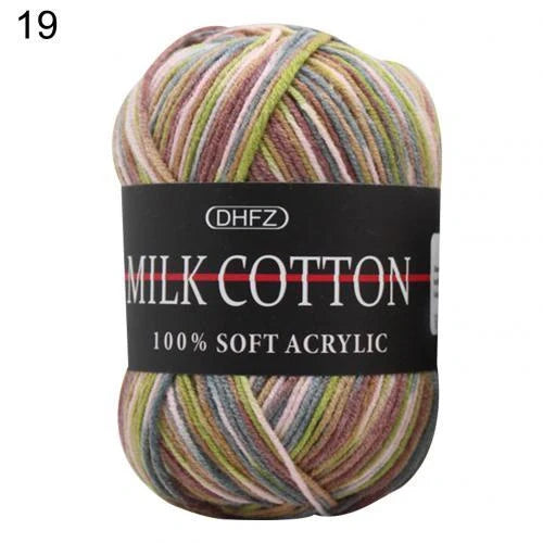 Vibrant multi-color jacquard knitting yarn for cosy handmade creations