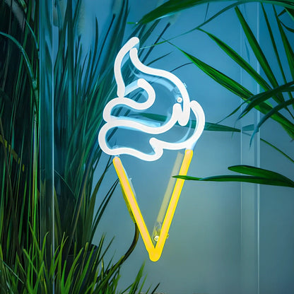 USB-powered neon wall lamp showing Banana shape with pink lighting against dark wall