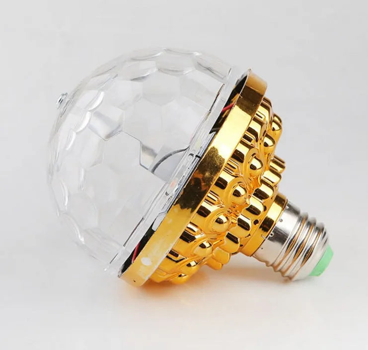 LED rotating magic ball light with six RGB beads, 3W, 9.5x12cm, 220V, colourful atmosphere lamp