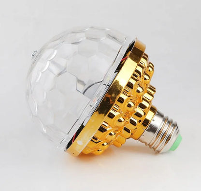 LED rotating magic ball light with six RGB beads, 3W, 9.5x12cm, 220V, colourful atmosphere lamp
